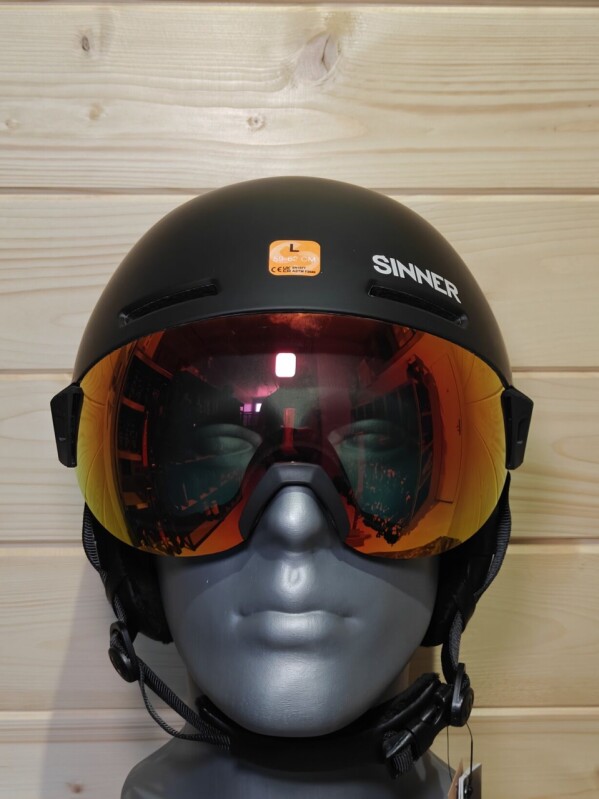 PRILBA SINNER MONTBLANC VISOR MATTE BLACK 59-61CM
